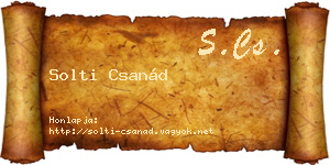 Solti Csanád névjegykártya